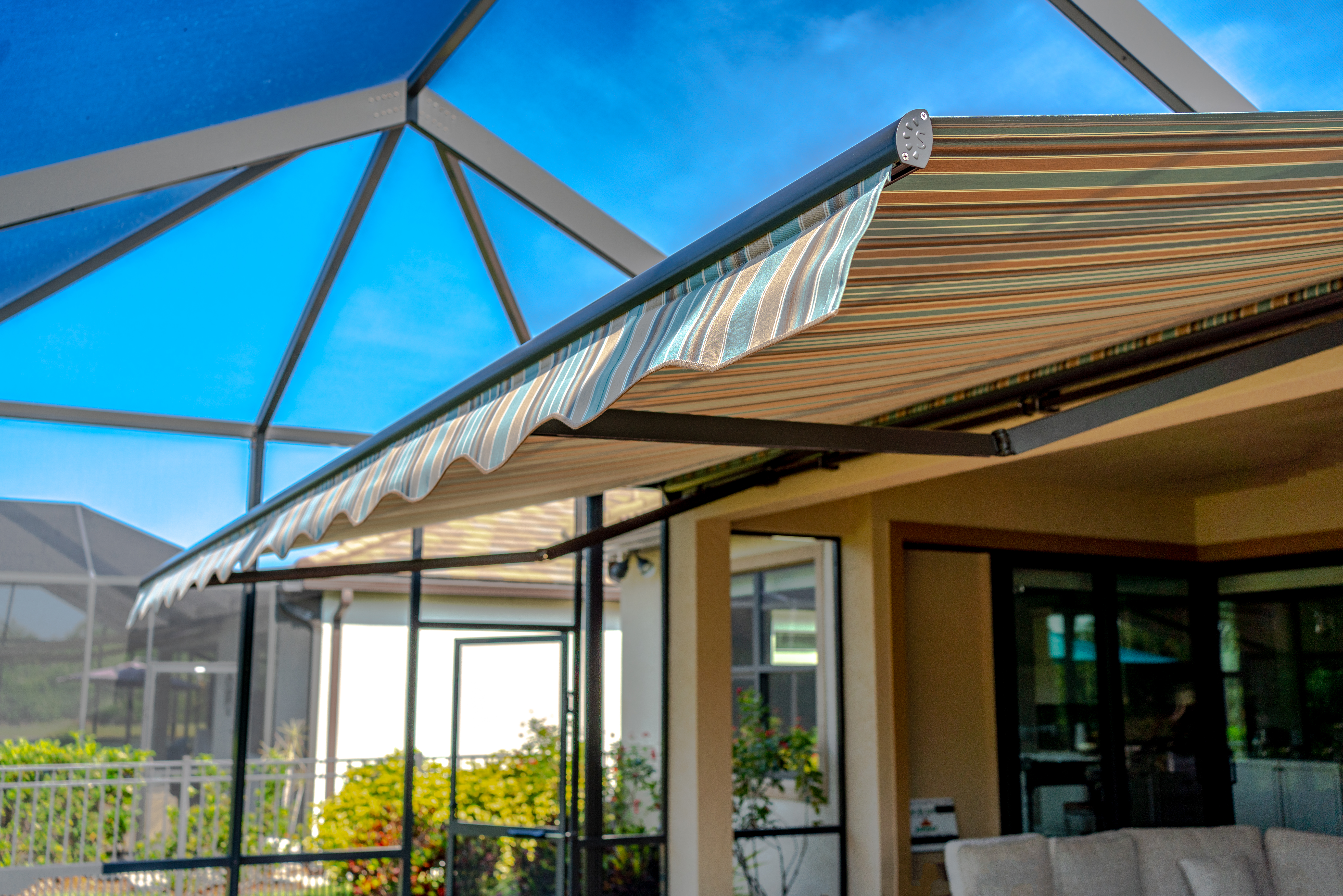 Awning Residential Brown Kiawah Spa Lanai Pool Cage