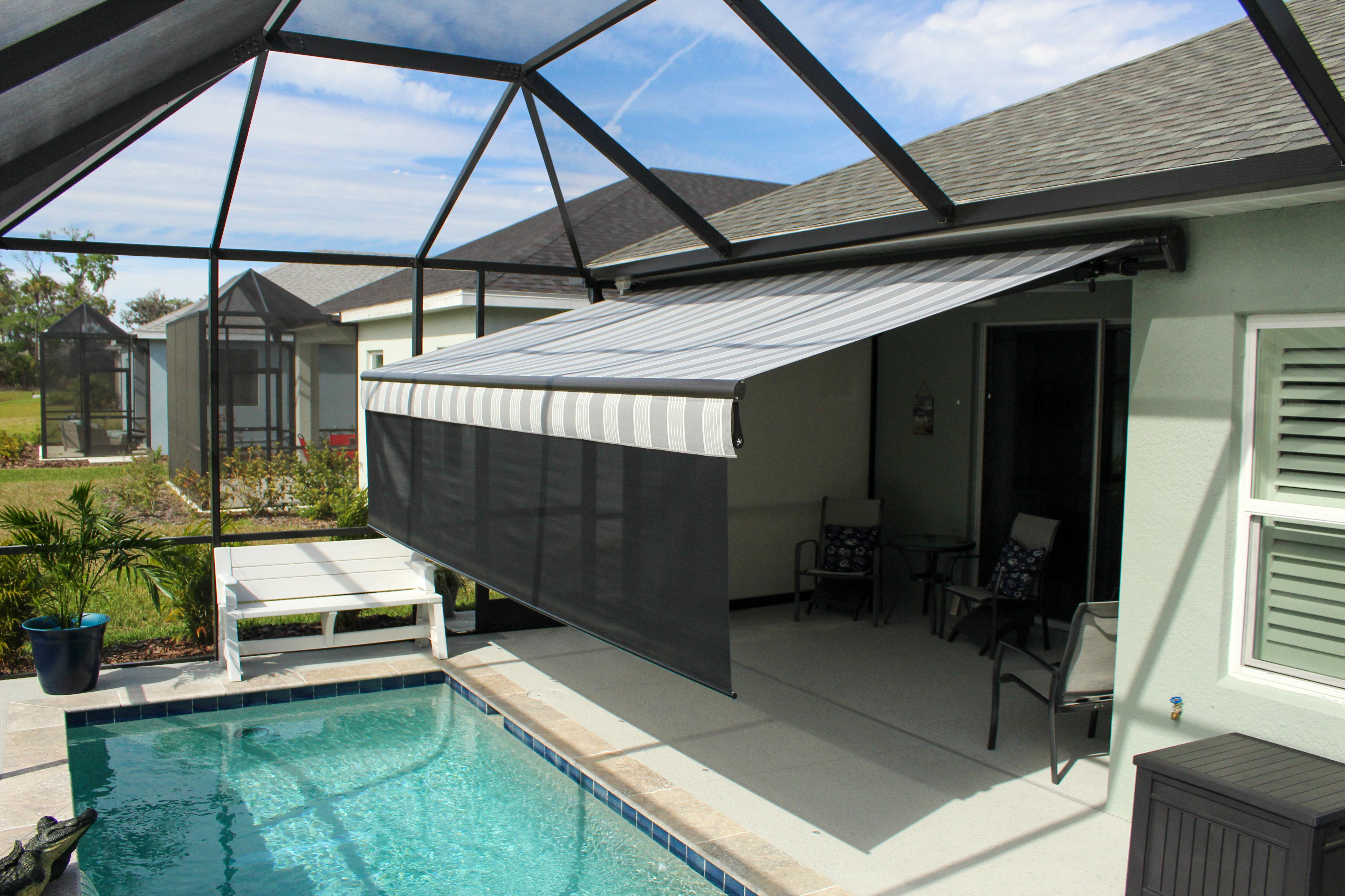 Awning Residential Front Screen Lanai Pool Cage