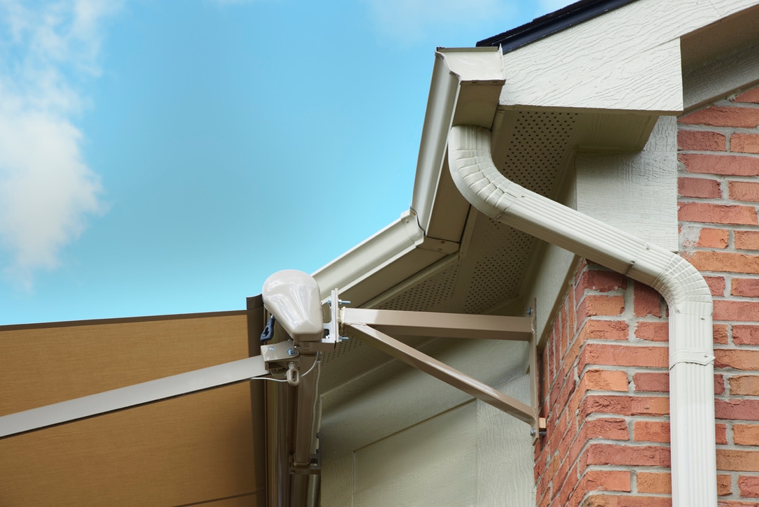 Beige Awning Bay Mount Closeup