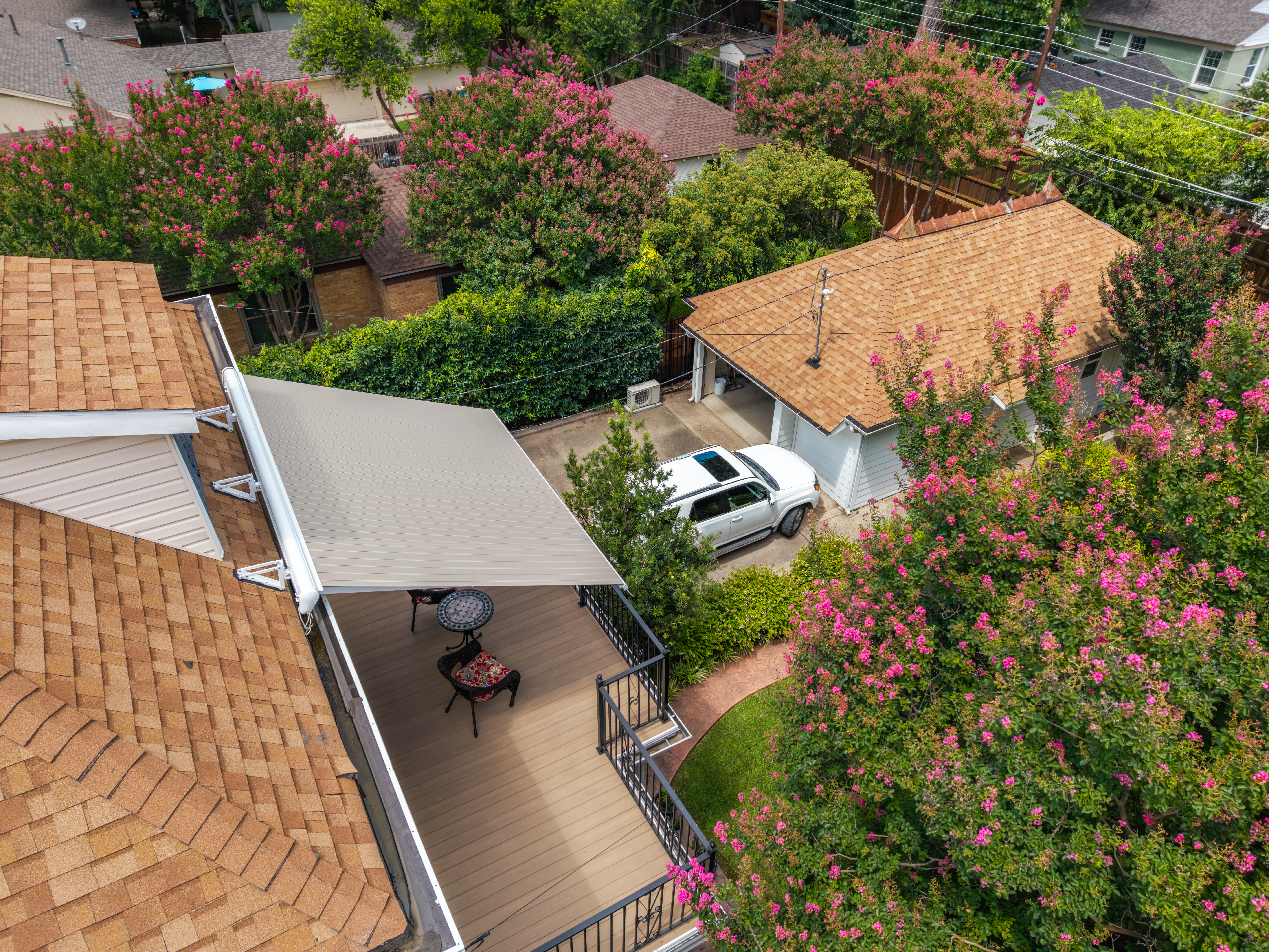 Roof Mount Awning Aerial View