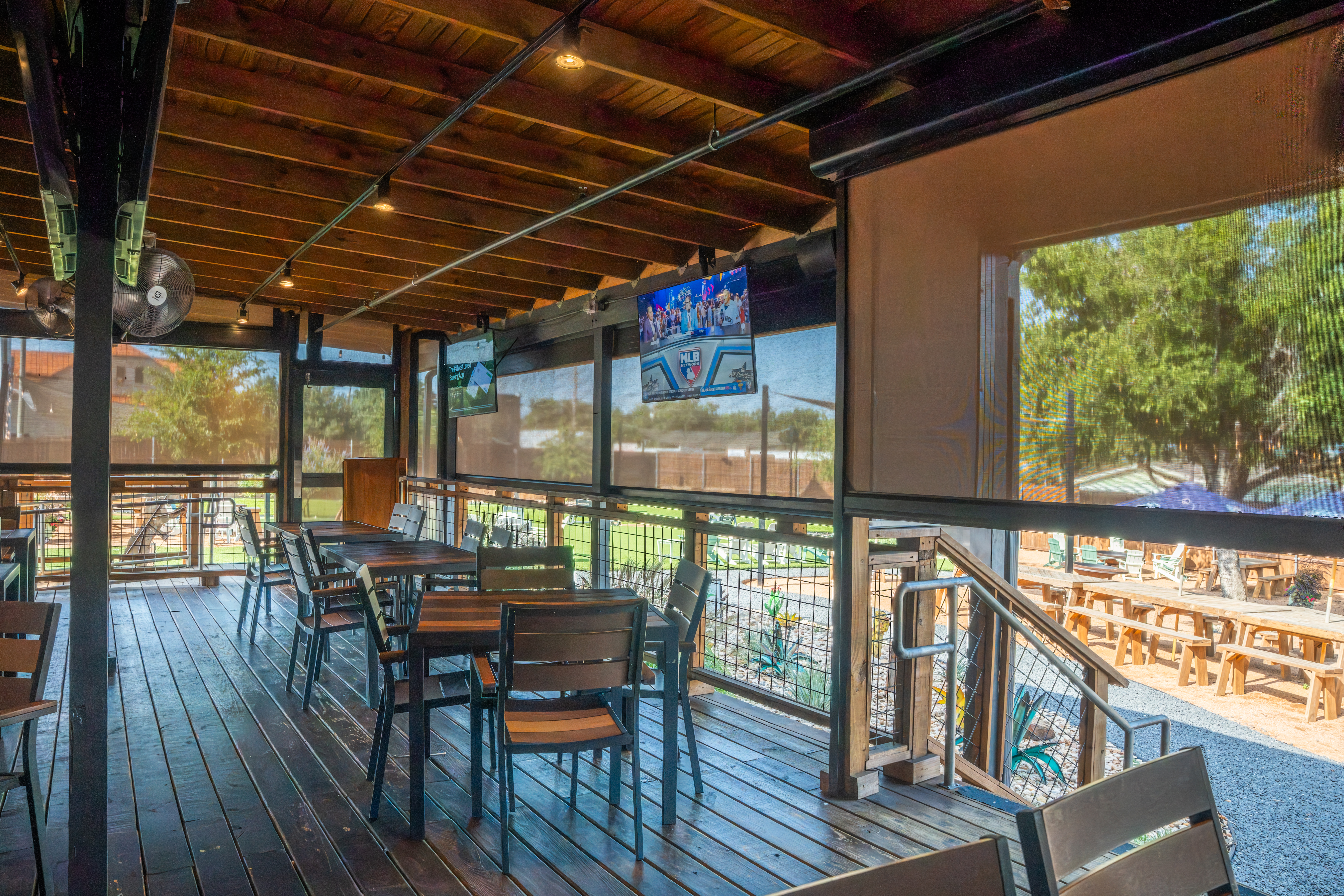 Commercial Solar Screens Beige Jakes Interior View