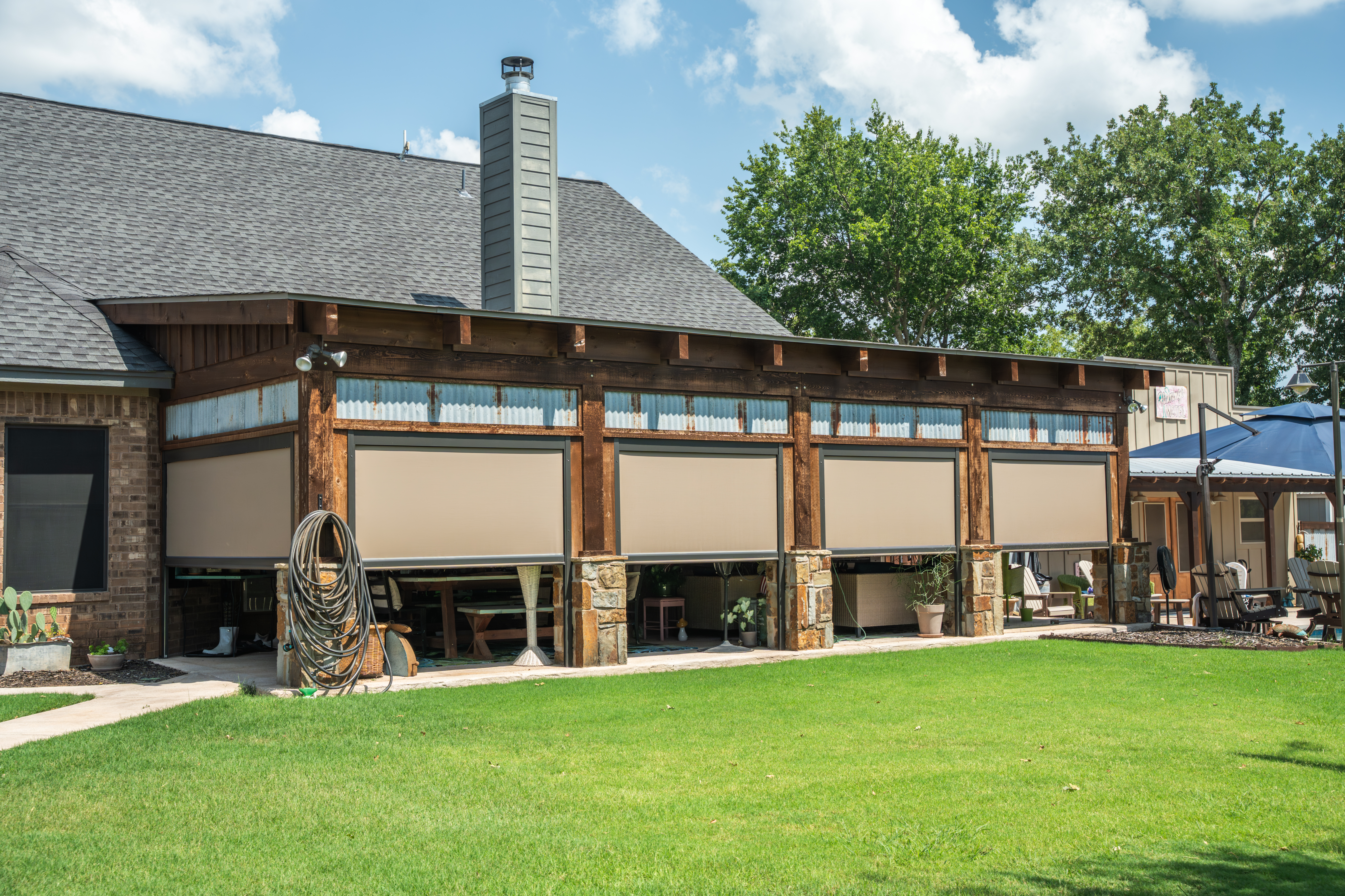 Residential Patio Screens Multiple Beige Farm House 2