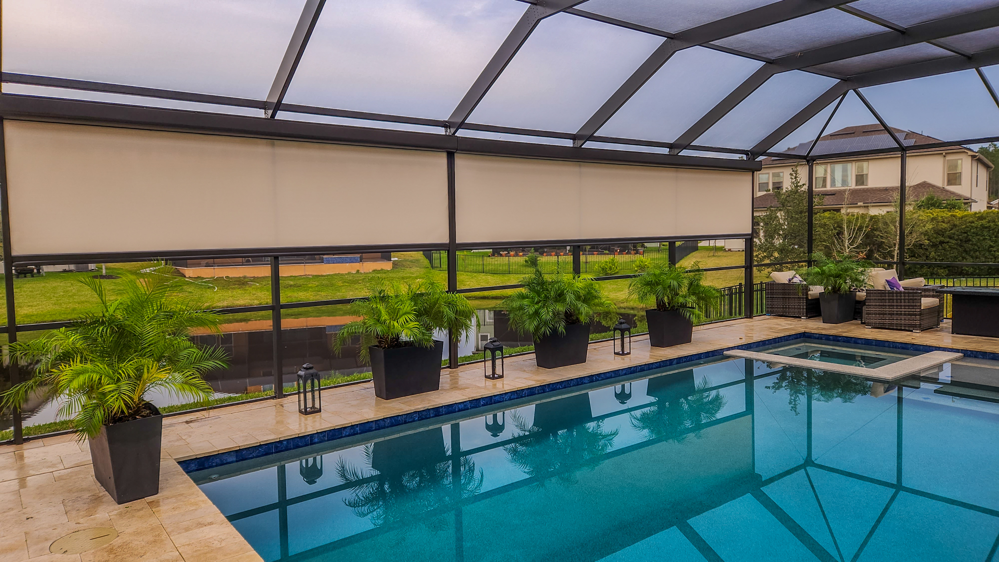 Screens Residential Interior Multiple Cage Pool
