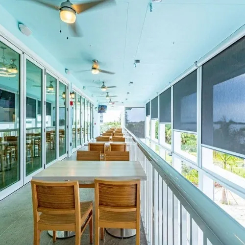 Screens balcony commercial restaurant